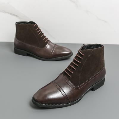 Leather Men's Chelsea Boots Outdoor Business Botas British Style Male Ankle Boots Elegantes Men High Top Shoes