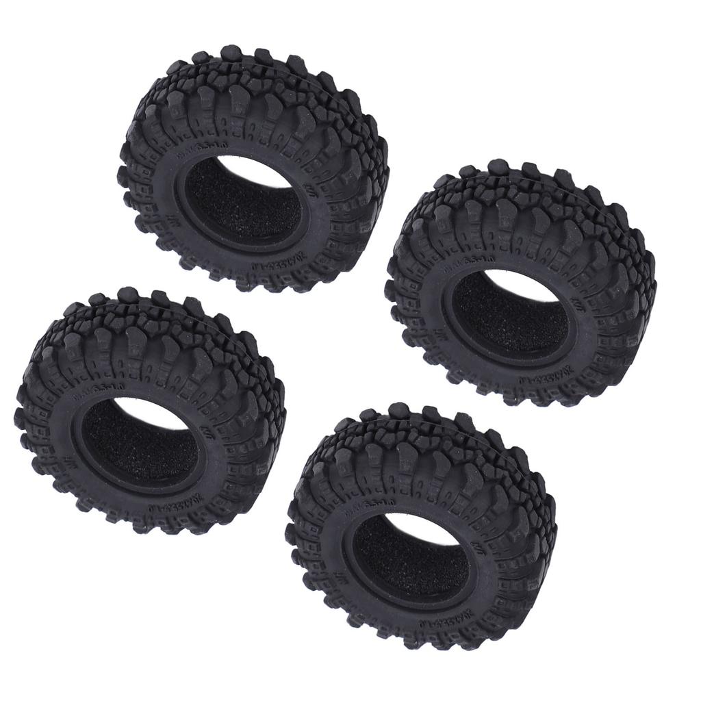 4PCS 1.0 Inch RC Tires Sponge Inner Liner Rubber Boot Tread Tire Replacement for 1/18 1/24 Crawler Car