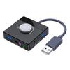 USB Sound Card Plug and Play External USB Sound Adapter with 3.5mm USB Interface Volume Control for PC Laptop