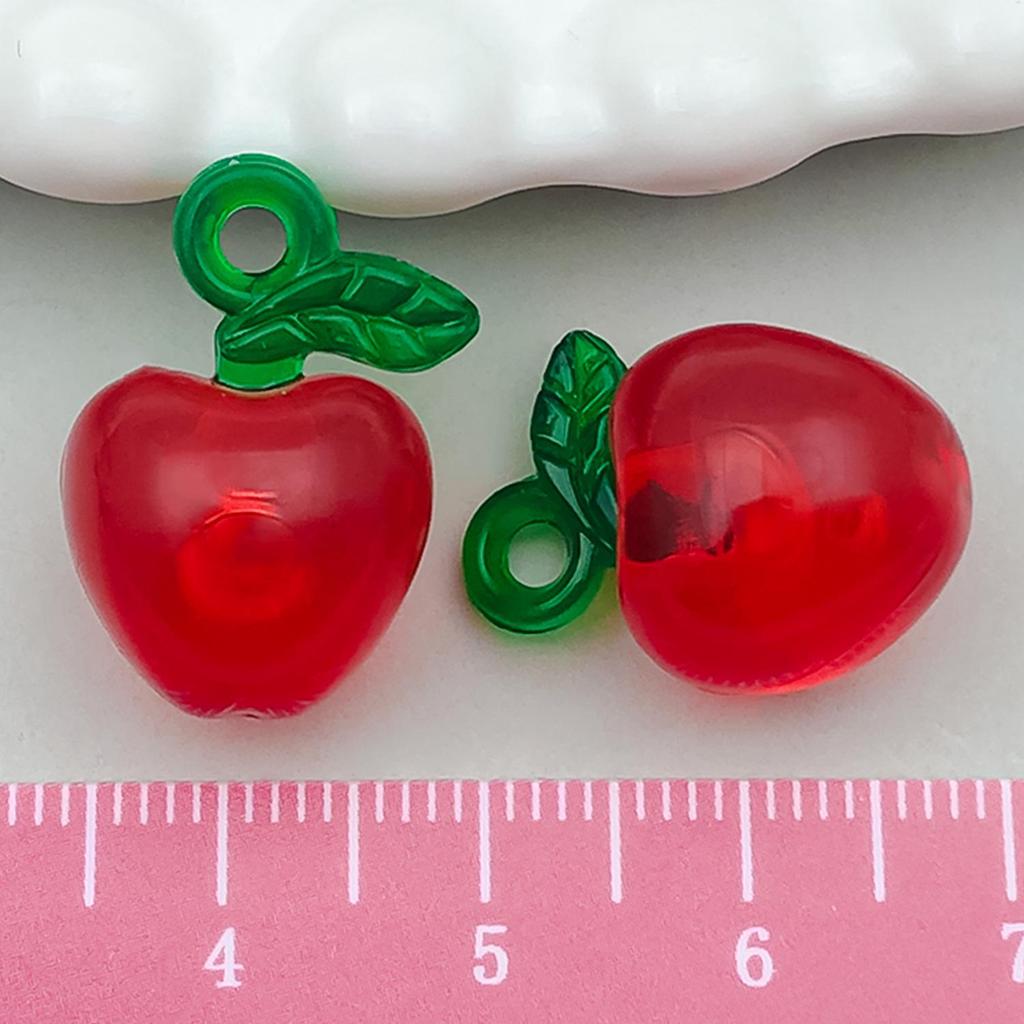 3D pryskyřičné simulační ozdoby ovoce: Citronové, hroznové, jahodové, jablečné doplňky pro DIY přívěskové náhrdelníky