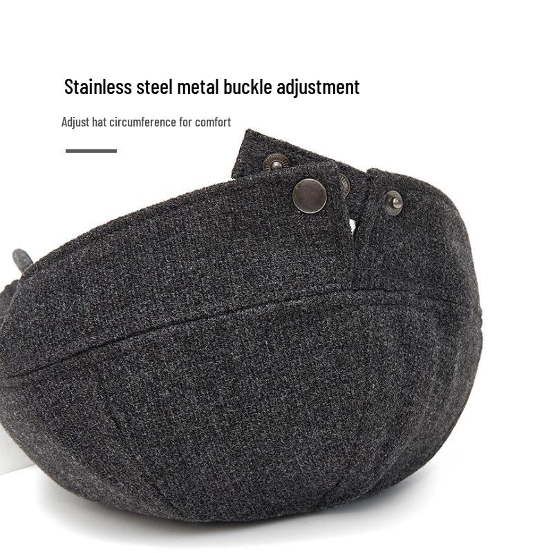 Autumn & Winter Wool Felt Beret: Warm British Retro Flat Cap for Men, Women & Children