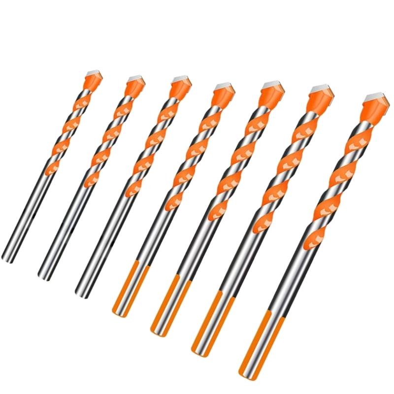 Concrete Drill Bit Four-Edge Serrated Drill Bits 1/4 Shank High Hardness Steel Metal Drill For Brick