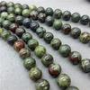 Natural Stone Gemstone  Bloodstone Round Loose Beads DIY Bracelet Necklace Accessories