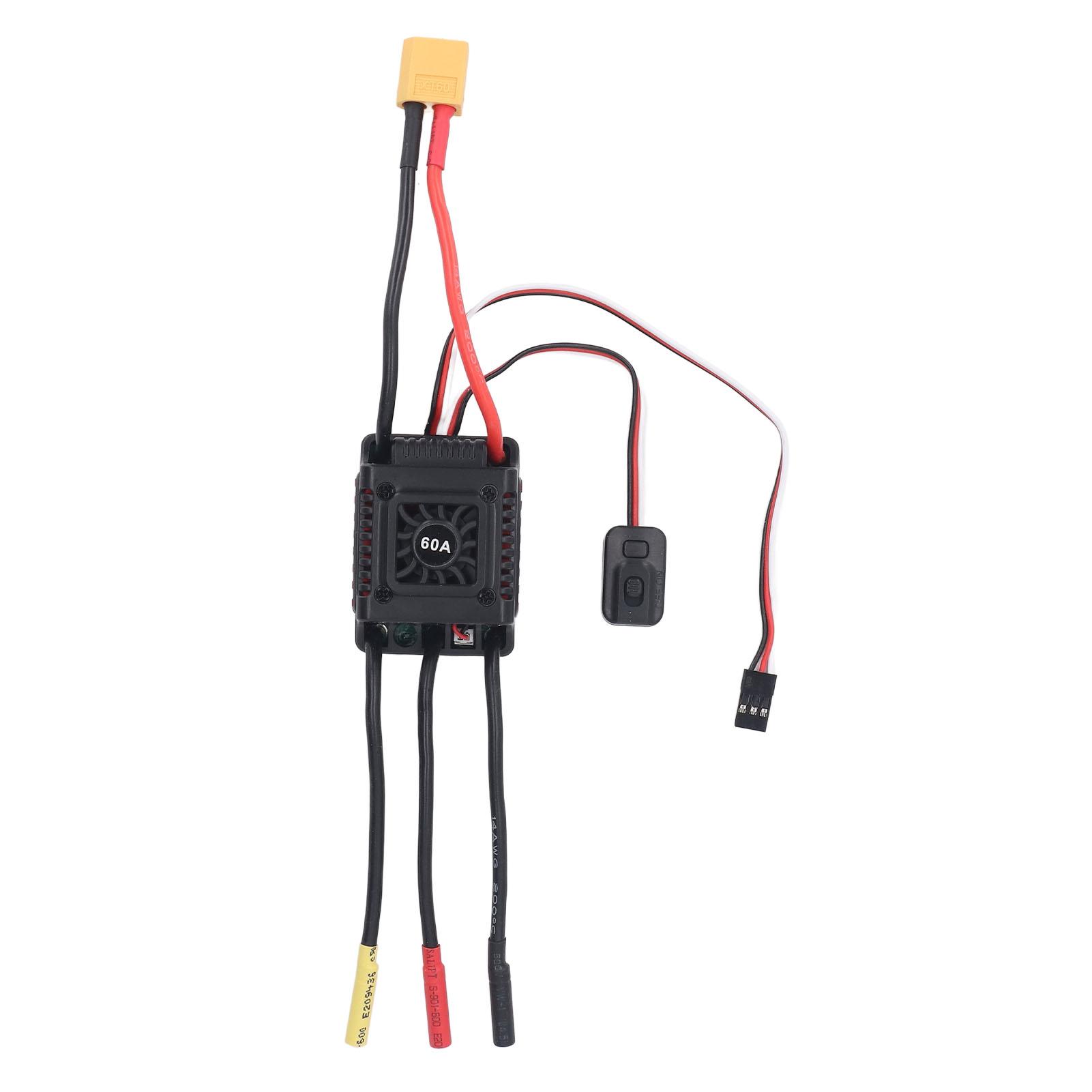 

RC Brushless ESC 60A Water Proof External Programming Port Electric Speed Controller for 110 RC