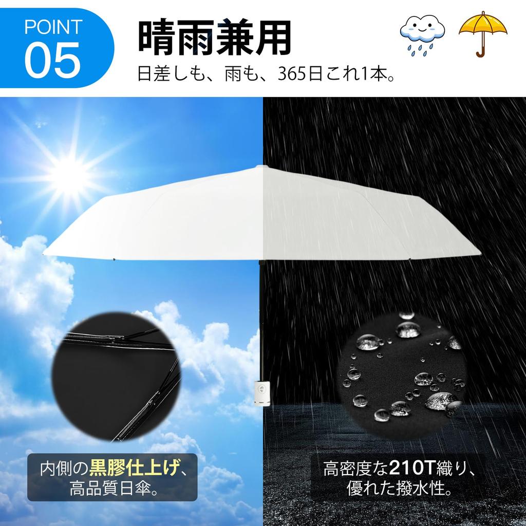 SEMTIM in 1 Shape Memory Folding UV Protection Full Light Automatic Suitable for Rain or Large 92cm Sun UV Folding Umbrella for Men and Women [Folds
