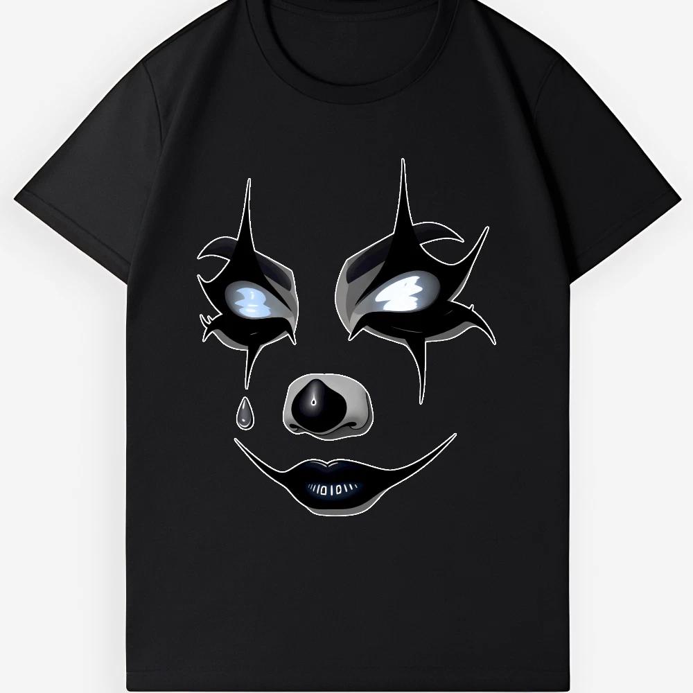 Gothic Art Face Graphic Tee | Alternative Emotional Unisex Cotton T-Shirt