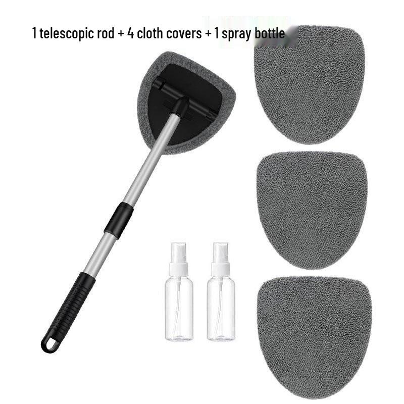 Telescopic Microfiber Car Window Cleaning Brush & Scraper