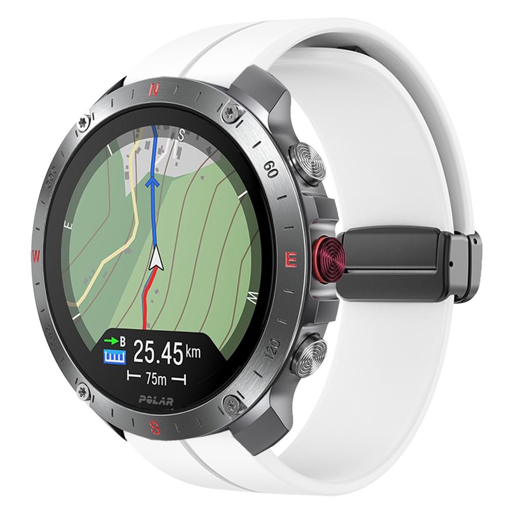 22mm 20mm Magnetischer Verschluss Silikon-Armband für POLAR Grit X2 Pro Titan / Vantage V3 M M2 / Ignite 3 2/Pacer / Unite Armband
