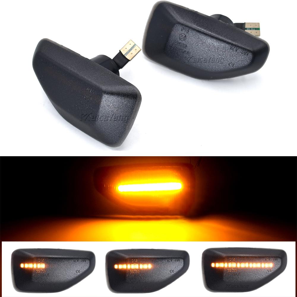 

2pcs for Dacia Logan II 2012 Sandero II 2012 Duster 2018 LED Dynamic Side Marker Turn Signal Light Amber Indicator Repeater Lamp
