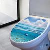 Toilet Seat Decal Sticker Bathroom Stickers Ocean Wall Decals DIY Adhesives for Home Decoration PVC