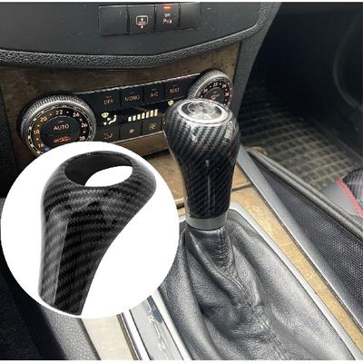 Carbon Fibe Stil Getriebe Aufkleber Schaltknauf Stick Taste Kappe Abdeckung Fit Für Mercedes Benz W204 W212 ACEG CLS SLK