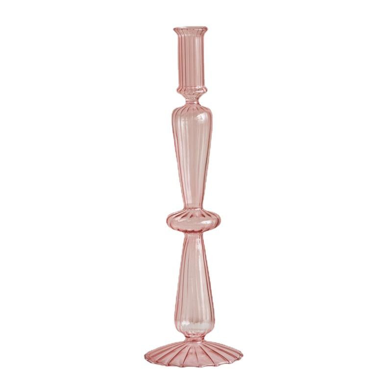 Glass Candle Holders Nordic Decor Taper Candle Holder Candlesticks for Home Wedding Room Decoration Party Vase Home Decor