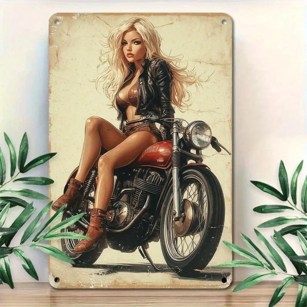 Vintage Tin Sign 8x12 inch Retro Wall Decor Metal Art for Home Bar Cafe
