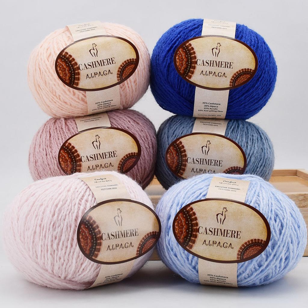 6pcs Luxurious Alpaca Cashmere Yarn Ultra Soft & Warm Handmade DIY Crocheting Yarn Suitable for Beginners Scarves300g/10.58oz
