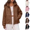 Neue Damen Kapuzen-Reißverschlussjacke für Herbst Winter Freizeit-Oberbekleidung