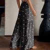 Damen High Waist Weite Beine Hose Lockerer Schnitt Leicht Fließend Bedruckte Lässige Hose Elastischer Bund Palazzo Hose