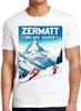 Schweizer Alpen Ski Zermatt Wallis Schweiz Poster Cooles T-Shirt 3006
