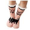 Damen Fleecegefütterte Rutschfeste Wintersocken Weiche Warme Indoor Bodensocken mit Noppen Gemütliche Hausschuhsocken für Kaltes Wetter