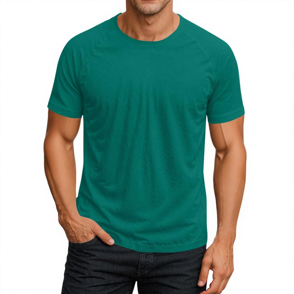 Men's Round Neck Raglan Short Sleeve Top T-shirt