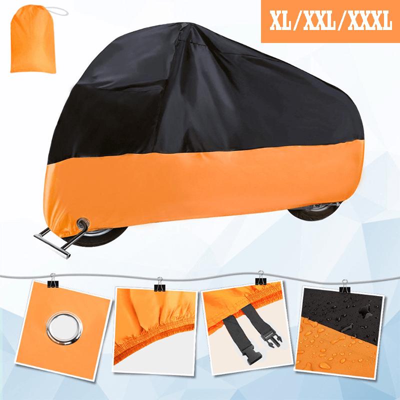 XXL Motorcycle Cover Waterproof Outdoor Bike Rain Dust UV Protector Extra Large