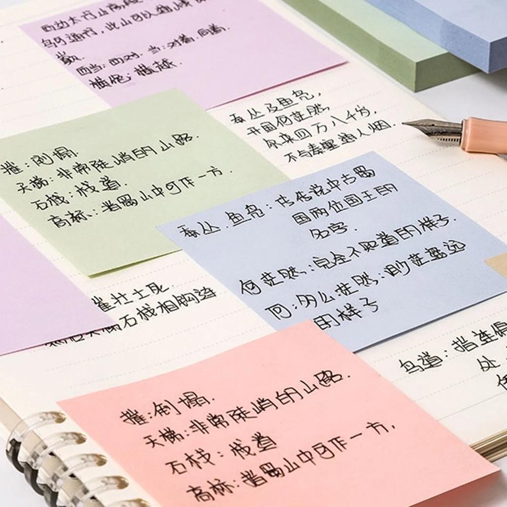 100Sheets Color Sticky Notes Pads Posits Stationery Paper Stickers Posted It Memo Notepad Notebook School Office Message Sticker