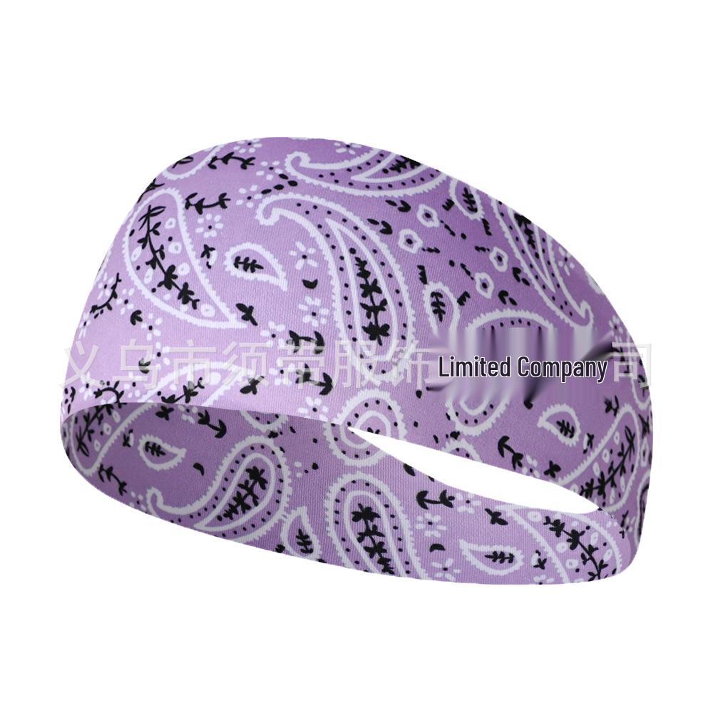 Paisley Sweatproof Fitness Headband - Absorbent Running and Sports Hairband
