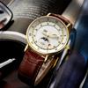 Custom Logo Private Label Watch Men Waterproof Chronograph Wrist Watch Luxury Quartz Sports Moon Phase Business Watches