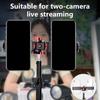Aluminiumlegierung Zwei-Kopf-Gimbal-Ständer für Kameras und Zubehör 180° Neigungen und 360° Schwenks für Vlogs und Aufnahmen