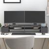 VidaXL Monitor Stand Grey 100x27.5x15 Cm Solid Pine Wood 813971