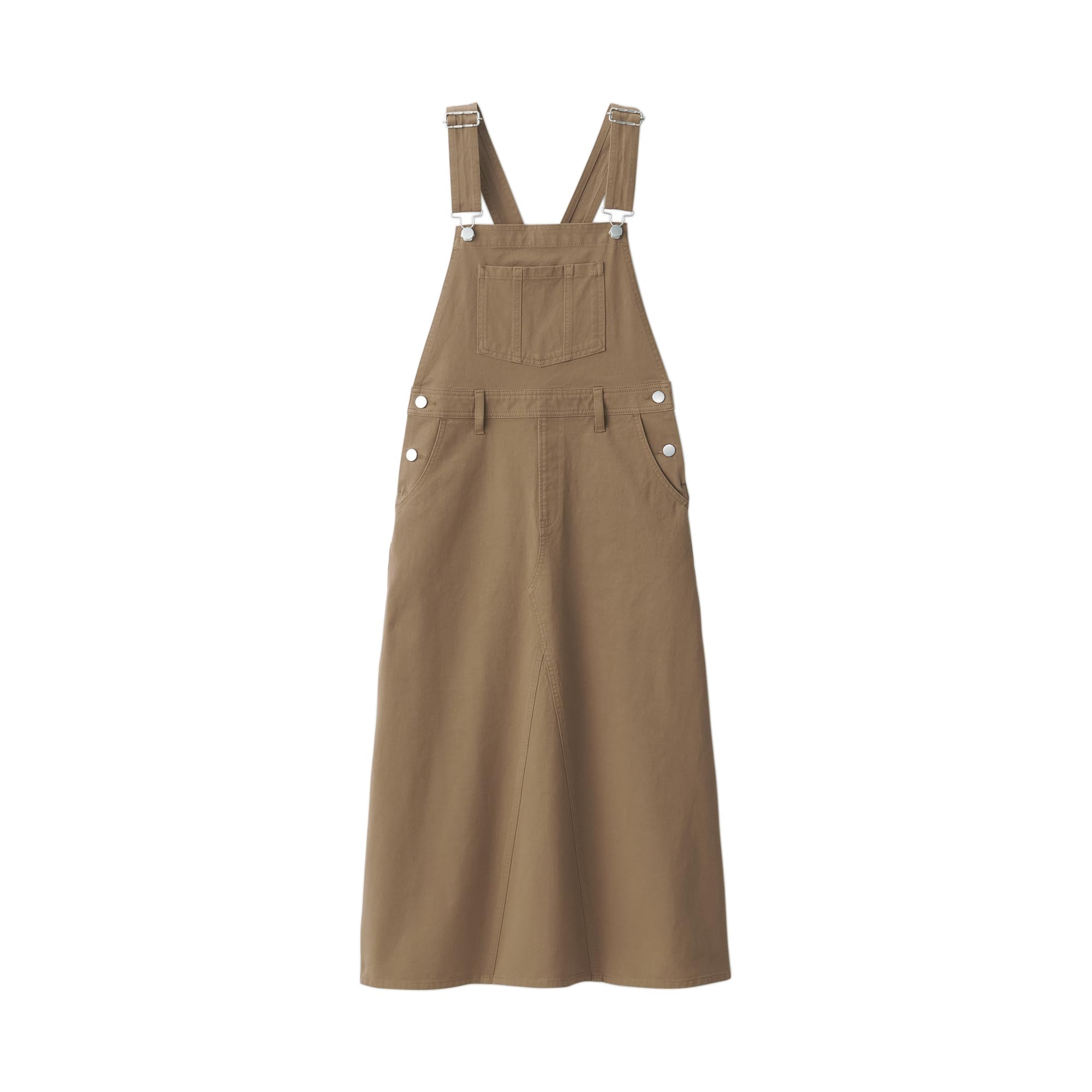 

MUJI Women s Vertical and Horizontal Stretch Chino Jumper Skirt, BE1UDA4A, Dark Beige, Women s XL