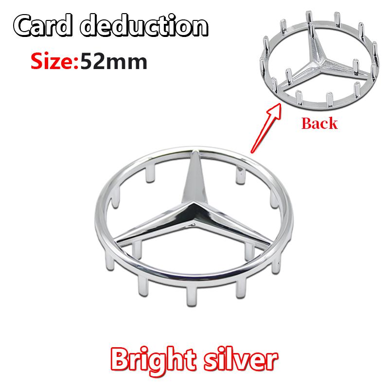 52mm 57mm Pins Sticker Car Steering Wheel Emblem Badge For Mercedes Benz C E S Class CLA CLS W212 W205 W204 Styling Accessories FK1