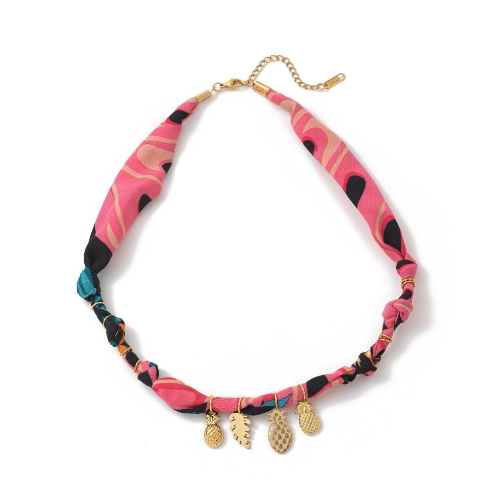 Love Heart Beach Ocean Series Necklace Flower Dopamine Necklace Vintage Cloth Chain Necklace  Male