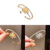 Copper Zircon Flower Pendant Bracelet For Ladies Fashion Casual Or Office Wear Jewelry