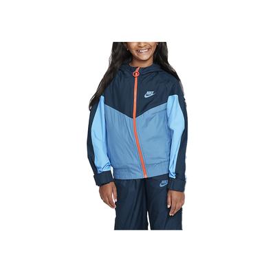 Roupas Esportivas Windrunner Fácil de Vestir Casual Confortável Moletom Esportivo Jaquetas Infantis Azul-Marinho Militar Tempestade-Egeu Azul-Universitário HF1408-478