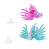 2Pcs Fish Tank Aquarium Landscape Decoration Lionfish Imitation Suction Cups Tasteless