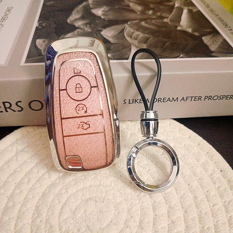 For Ford F-150 Raptor Explorer Escape Fusion Bronco Sport Edge Lincoln Corsair 4 Button Car Remote Key Case Cover Protect Fob