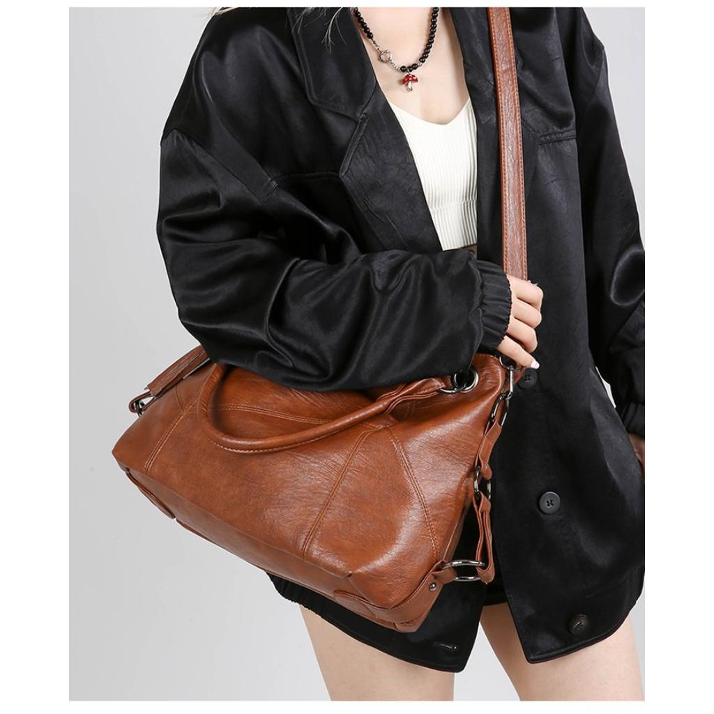 Handbag Women PU Large Capacity Adjustable Strap Daily