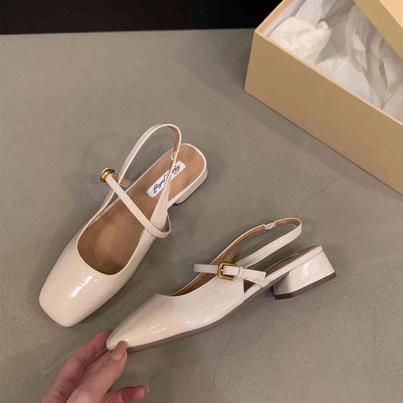 

Fashion Summer Cover Toe Women Sandals Fashion Open Toe Party Dress Pumps Ladies Outdoor Singbacks Sandalias 35 бежевый