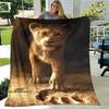 3D Lion Printed Blanket Picnic blanket blankets for beds Flange Warm blanket Home travel blankets bed linings birthday gift