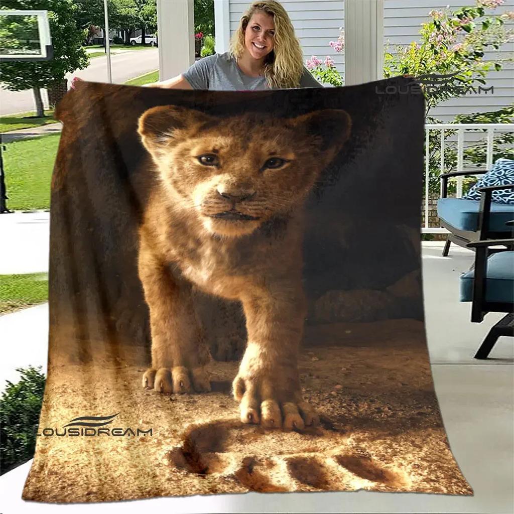 3D Lion Printed Blanket Picnic blanket blankets for beds Flange Warm blanket Home travel blankets bed linings birthday gift