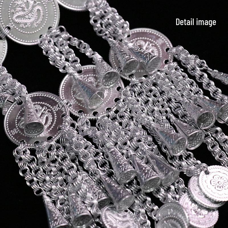 Miao Ethnic Style Silver Tassel Jewelry DIY Pendant Accessories