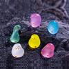 12 Pcs Mini Duck Ornaments Resin Glow-in-the-Dark Duck Figurines Miniature Duck Statues for DIY Crafts Miniature Landscape Decoration