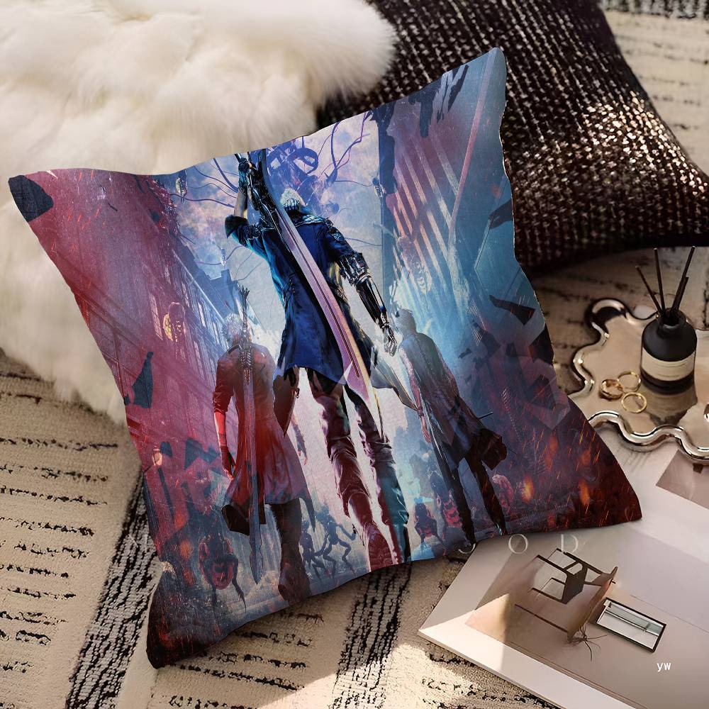 D-Devil May Cry DMC Personalized Pillow Dust Cover Bedroom Kids Party Decoration Pillowcase Birthday Children Gift