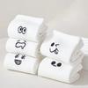 5 Pairs Women Low Tube Socks Set Cute Bear Pattern Fashion Breathable For Female Casual Style Comfortable Socks