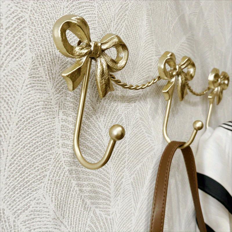 Cute Bow Wall Metal Hooks for Clothes Hats Bag Door Hook Hanger Wall Hanging Retro Clothe Hook