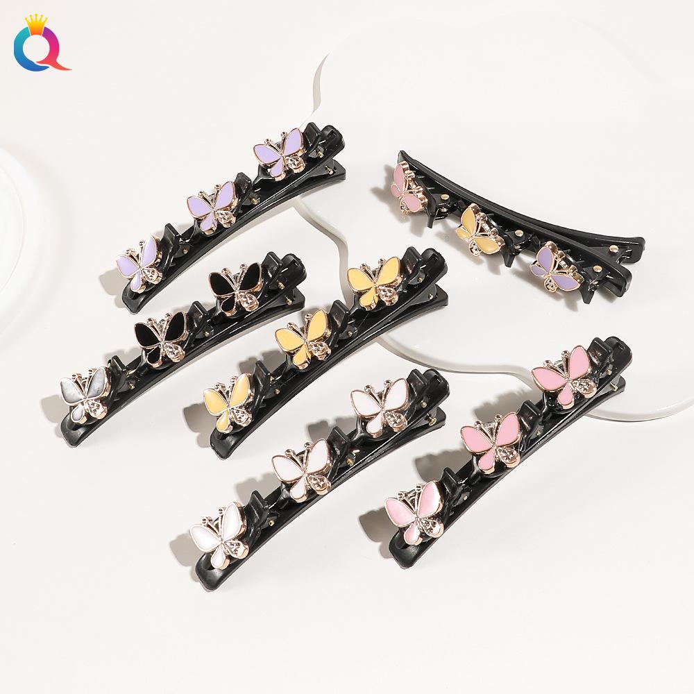 Vierblättriges Kleeblatt Blume Haarspange Damen Gebrochene Haarspange Flecht-Finishing-Artefakt Seitenklammer Ponyklammer