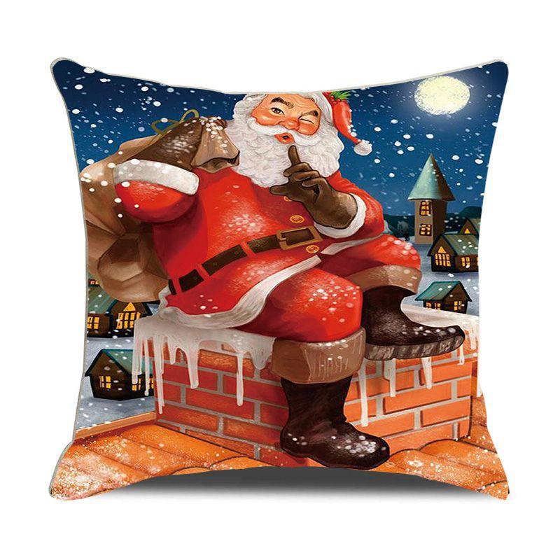 European Christmas Pillow Cushion Creative Home Linen Short Plush Bedside Sofa Pillow Case