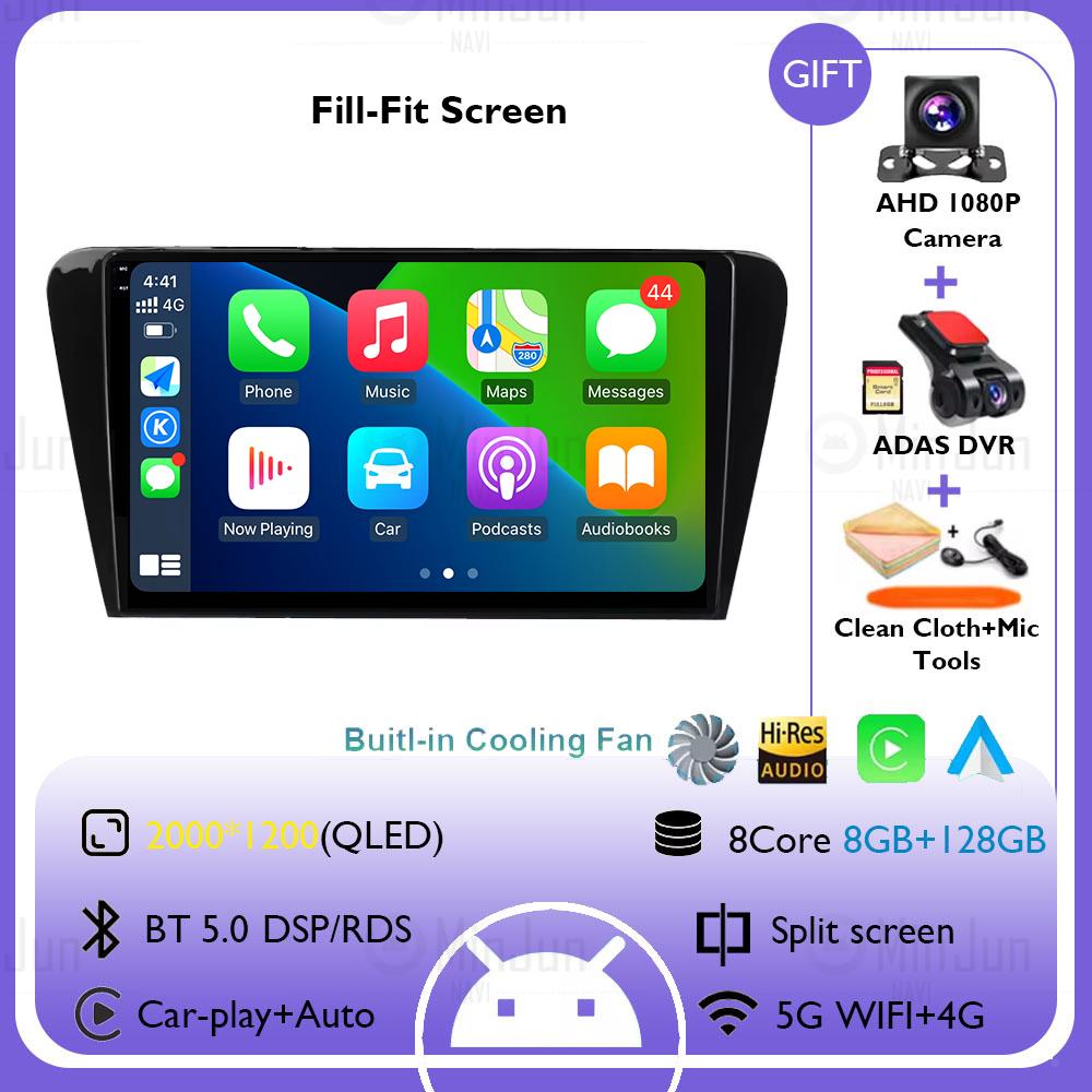 Android 14 Car Radio For VW Skoda Rapid 2013 2014 2015 2016 2017 2018 2019 Seat Toledo 2015 - 2018 GPS Carplay Multimedia Stereo