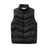 Autumn Winter Middle-aged Men's Lamb Wool Fleece Lined Vest Warm Dad's Stand Collar Cotton Vest Jacket