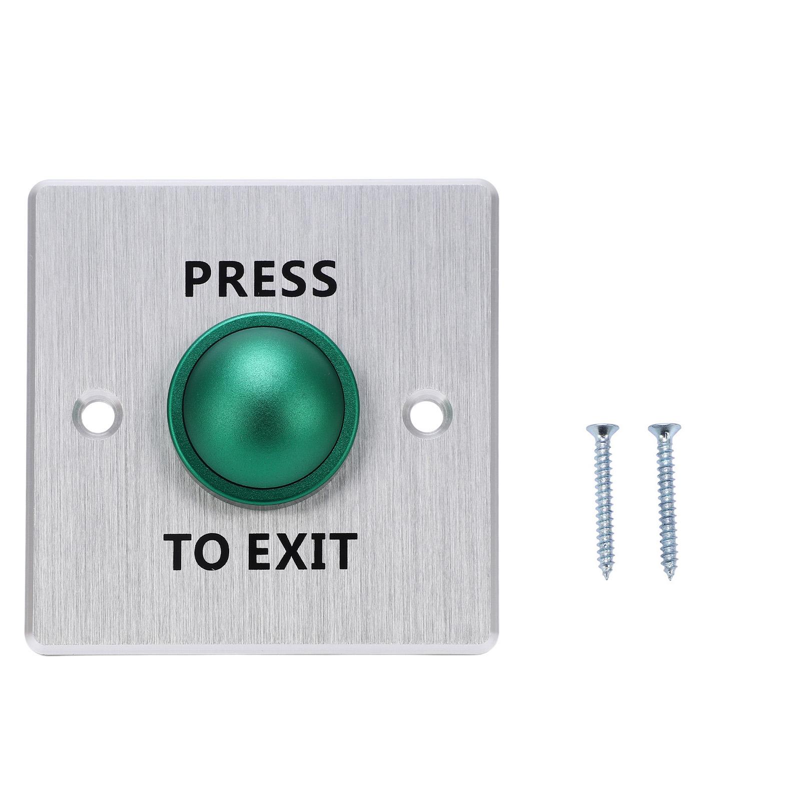 

Door Release Button Stainless Steel 12‑24V Push to Exit NO NC COM Switch Access Control Panel